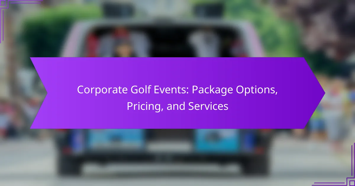 Corporate Golf Events: Package Options, Pricing, and Services